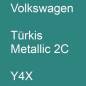 Preview: Volkswagen, Türkis Metallic 2C, Y4X.